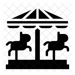 256x256 Merry Goround Icon Of Glyph Style