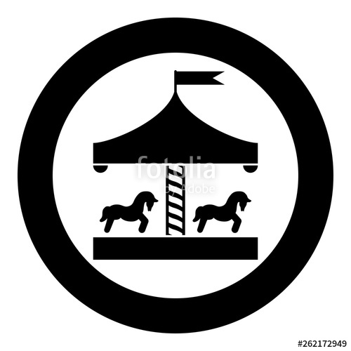 500x500 Carousel Roundabout Merry Go Round Vintage Merry Go Round Icon