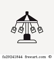 180x195 Free Art Print Of Merry Go Round Small Classic Children Merry Go