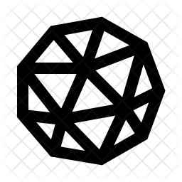 256x256 Mesh Icon Of Line Style