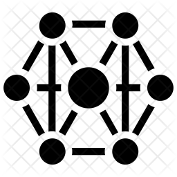 256x256 Mesh Network Icon Of Glyph Style