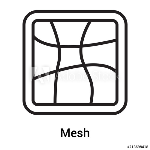 500x500 Mesh Icon Vector Sign And Symbol Isolated On White Background