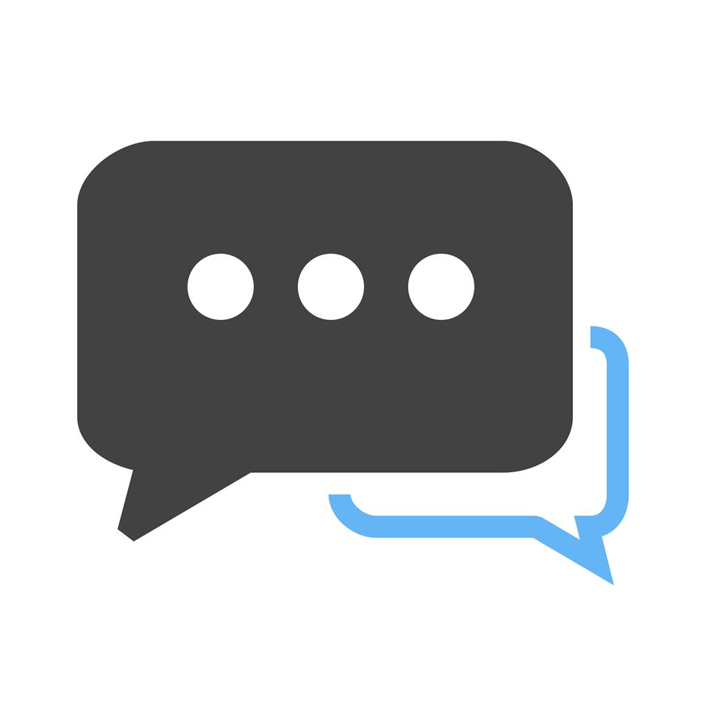 1024x1024 Message Board Blue Black Icon