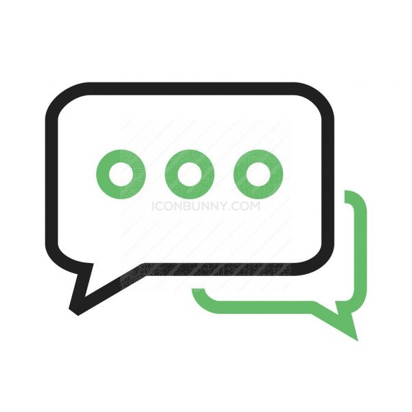 600x600 Message Board Line Green Black Icon