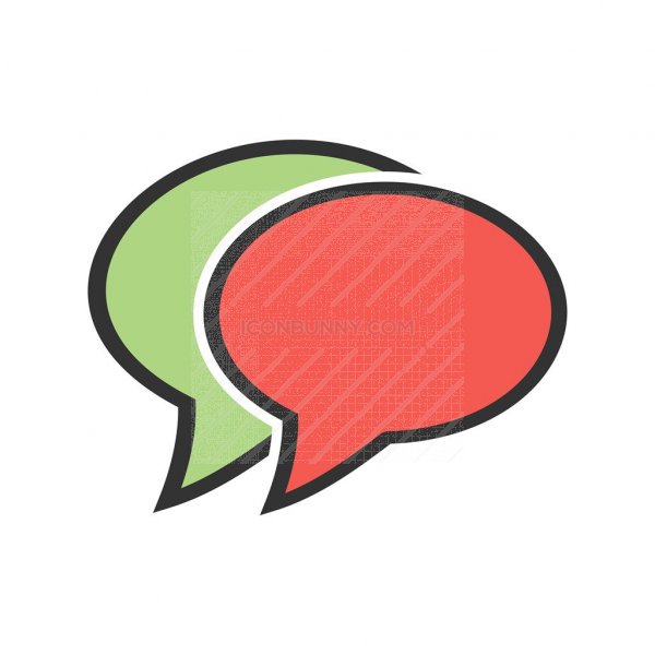 600x600 Double Message Bubble Line Filled Icon