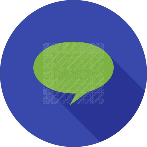 600x600 Message Bubble Flat Shadowed Icon