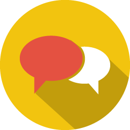 256x256 Message Bubbles Icon Colorful Long Shadow Iconset Graphicloads