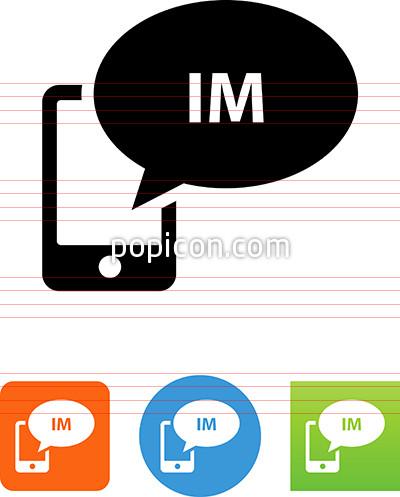 Phone Instant Message Icon 400x497 Phone Instant Message Icon