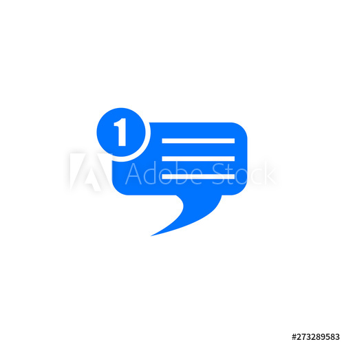 Message Notification Icon On White Background 500x500 Message Notification Icon On White Background