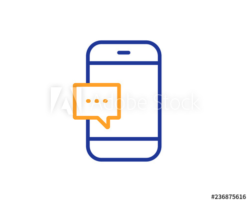 500x405 Smartphone Message Icon Cellphone Or Phone Messenger Sign