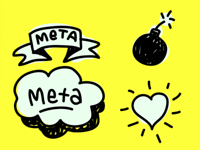 Мета лето. Meta icon.