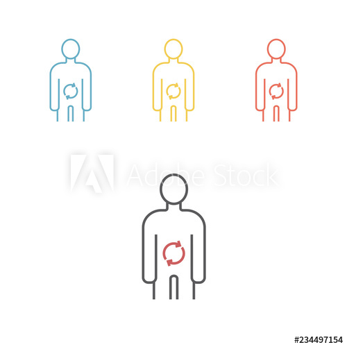 500x500 Metabolism Line Icon Vector Icon For Web Graphic