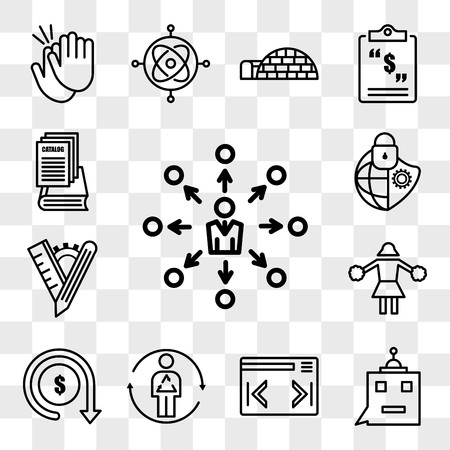 450x450 Set Of Transparent Icons Such As Self Management, Expand Menu