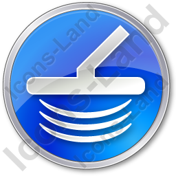 256x256 Metal Detector Circle Blue Icon, Pngico Icons