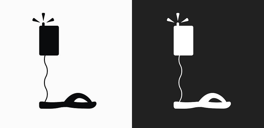 900x438 Metal Detector Icon On Black And White Vector Backgrounds