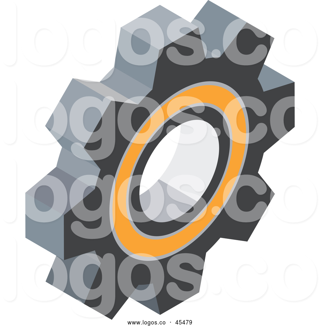 1024x1044 Vector Logo Of A Golden Metal Gear, Cog, Or Wheel Icon