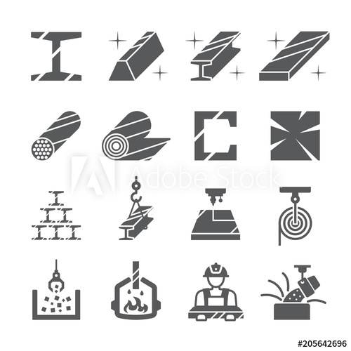 500x500 Steel,metal Icon Set