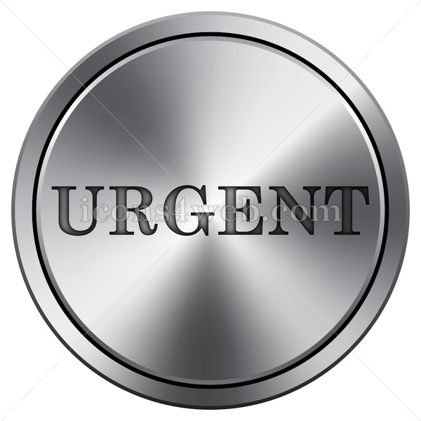 600x600 Urgent Icon Round Icon Imitating Metal