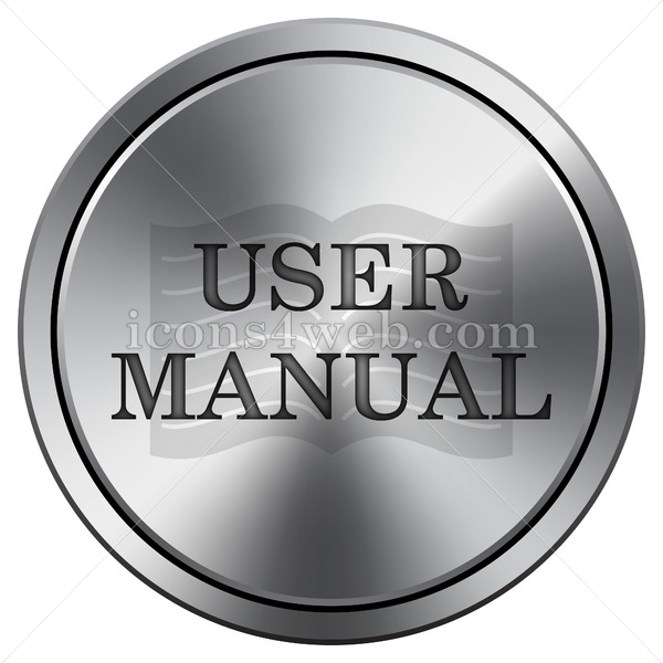 600x600 User Manual Icon Round Icon Imitating Metal