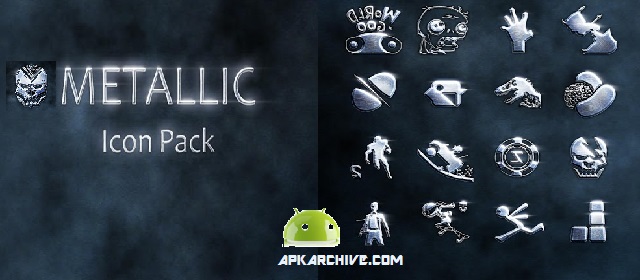 640x280 Apk Full Metallic Icon Pack Theme Apk
