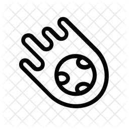 256x256 Meteor Icon Of Line Style