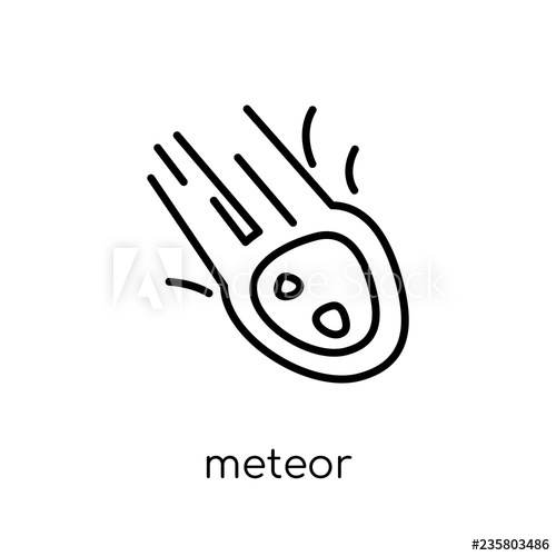 500x500 Meteor Icon From Astronomy Collection