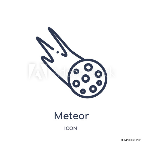 500x500 Meteor Icon From Stone Age Outline Collection Thin Line Meteor