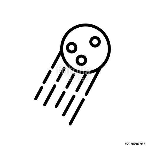 500x500 Meteor Icon Isolated On White Background Modern And Editable