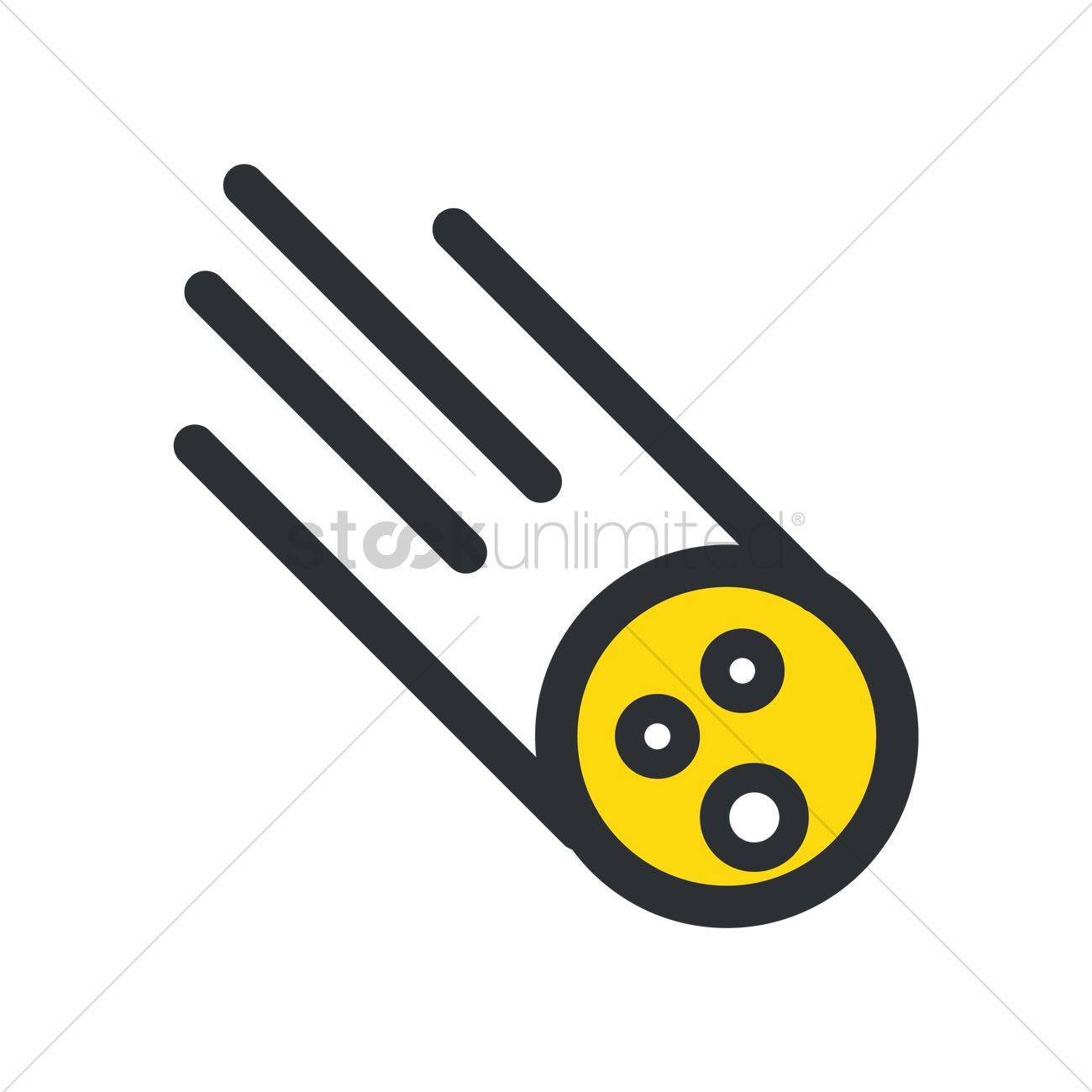 1300x1300 Falling Meteor Icon Vector Image