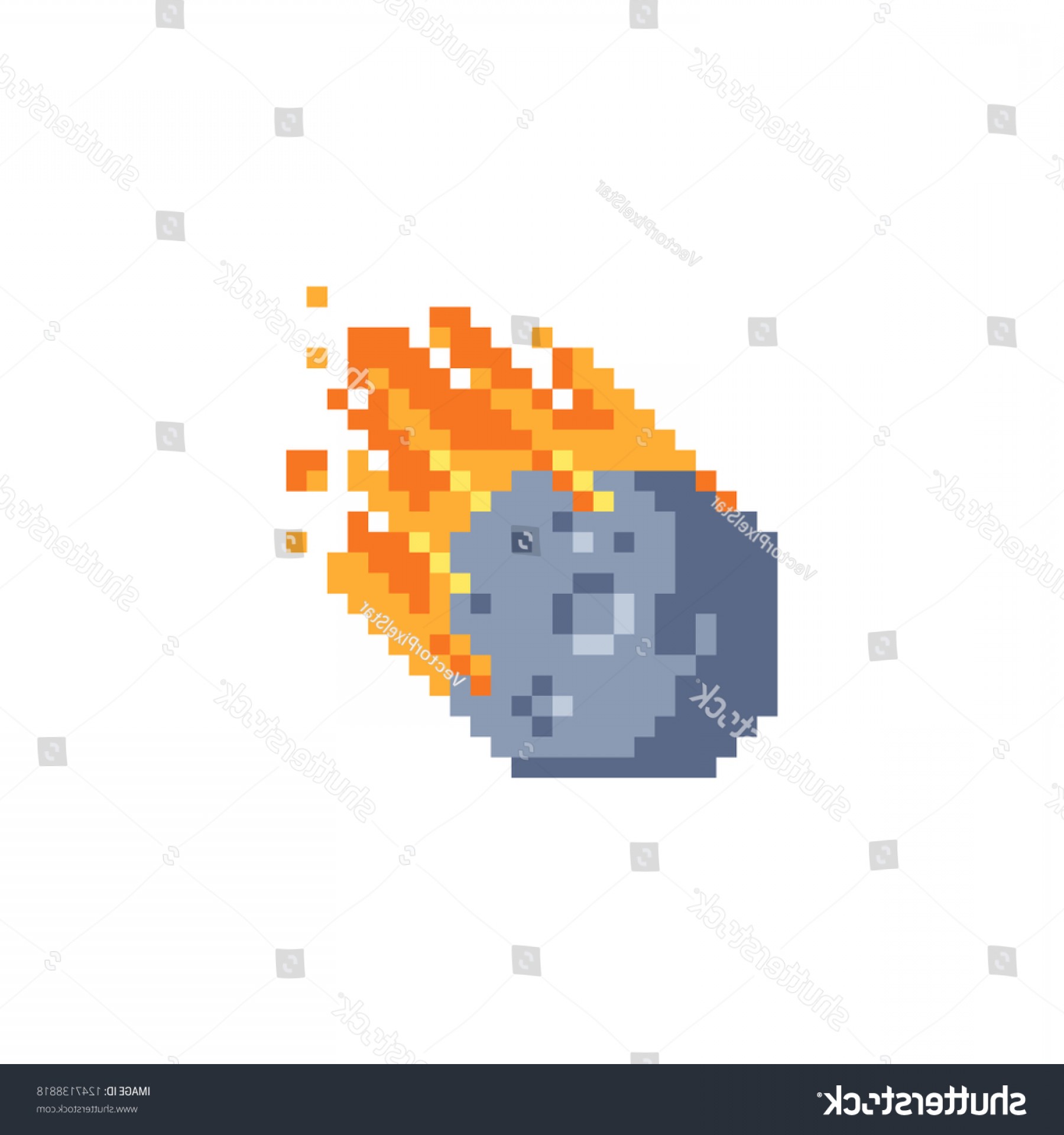 1800x1920 Flame Meteorite Pixel Art Icon Meteor Cqrecords