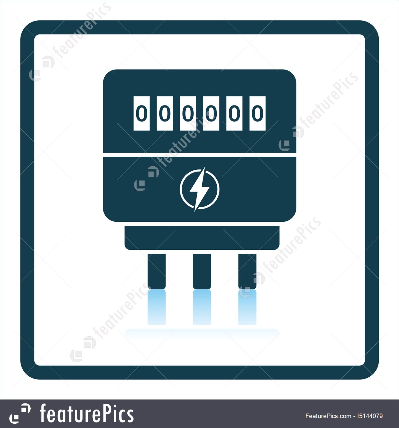 1300x1392 Illustration Of Electric Meter Icon