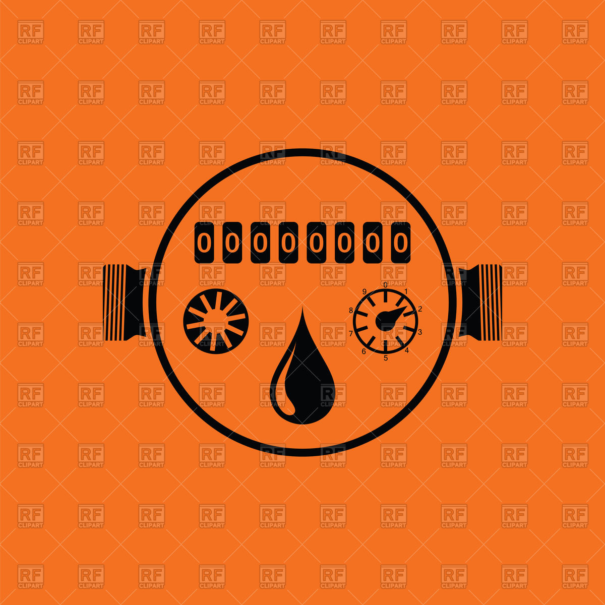1200x1200 Water Meter Icon Vector Image Of Icons And Emblems Angelp