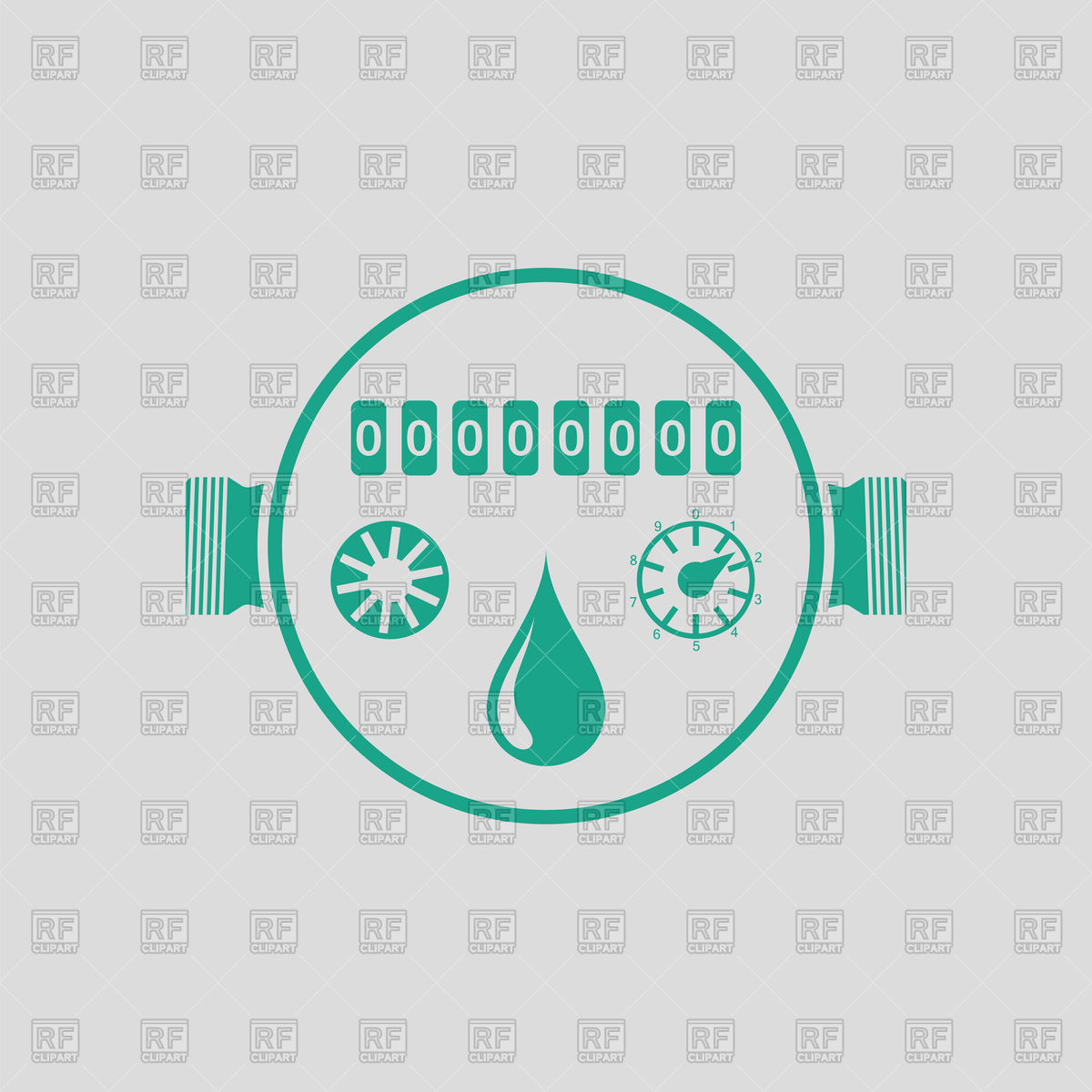 1200x1200 Water Meter Icon Vector Image Of Signs, Symbols, Maps Angelp