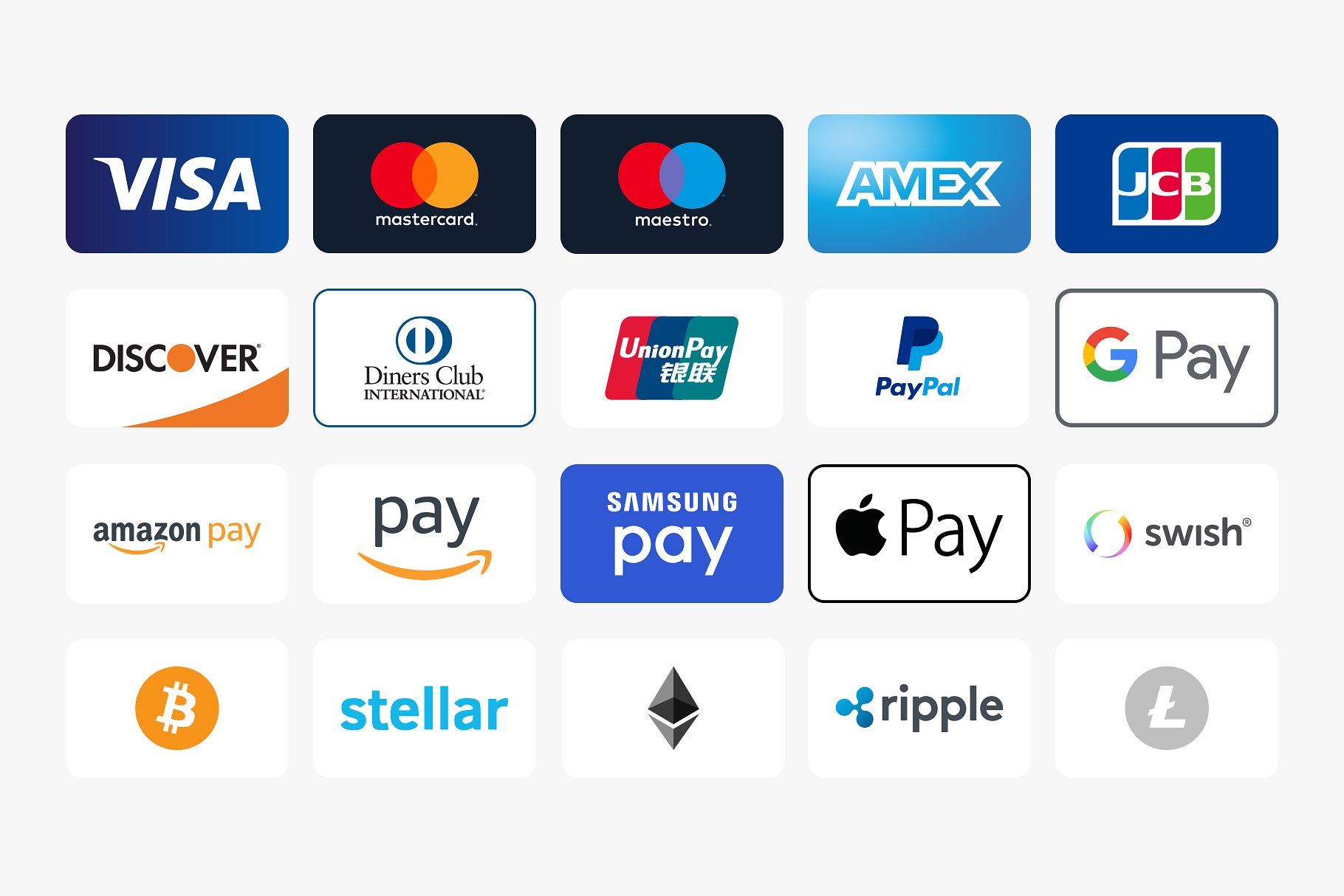 1820x1214 Modern Payment Method Icons