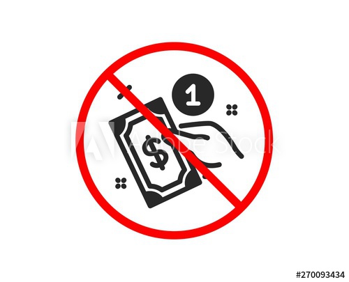500x405 No Or Stop Payment Method Icon Give Cash Money Sign Prohibited