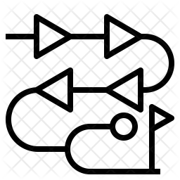256x256 Process Flow Icon Of Line Style