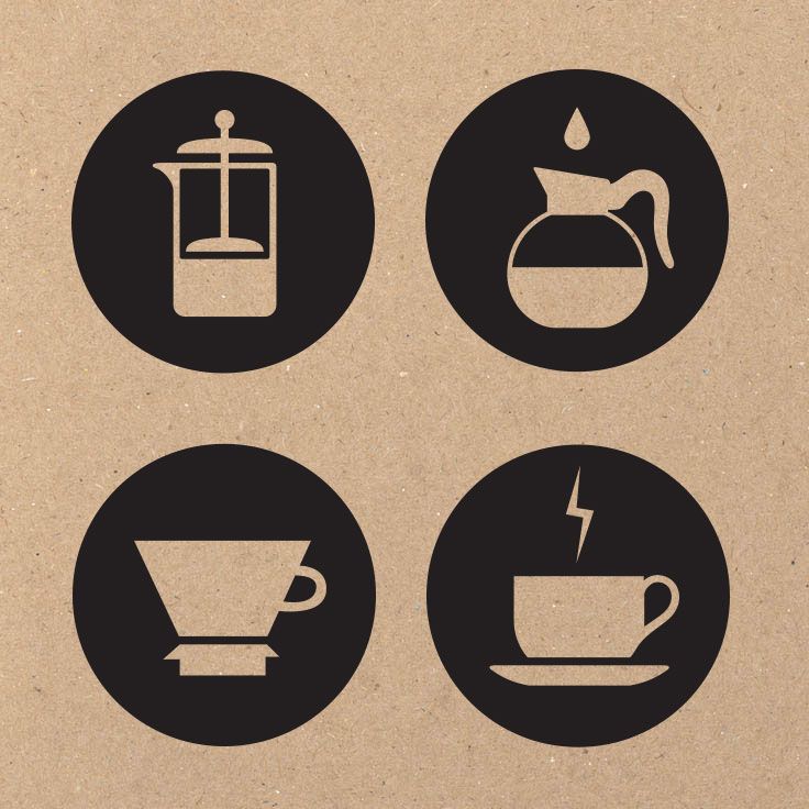 736x736 Coffee Brewing Method Icons Some Of My Design Work Coffee Icon