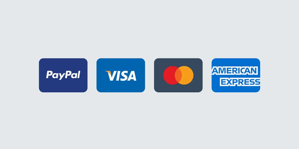 1000x500 Free Payment Method Credit Card Icon Set