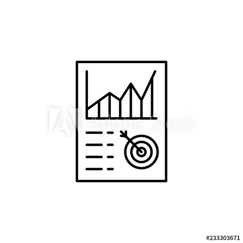 500x500 Metrics, Target Chart Icon Element Of Editorial Design Icon