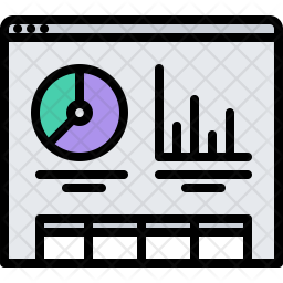 256x256 Web Metrics Icon Of Colored Outline Style