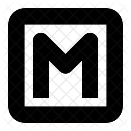 256x256 Metro Station Icon Of Glyph Style