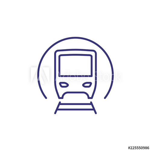 500x500 Subway Train Line Icon Tunnel, Metro, Station Transport Concept