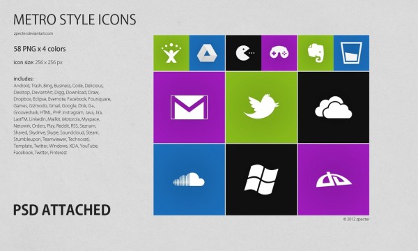 600x360 Gorgeous Windows Metro Style Icon Packs With More Than
