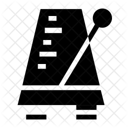 256x256 Metronome Icon Of Glyph Style