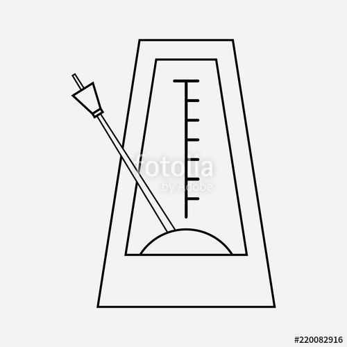 500x500 Metronome Icon Line Element Vector Illustration Of Metronome Icon