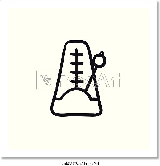 561x581 Free Art Print Of Metronome Sketch Icon Metronome Vector Sketch