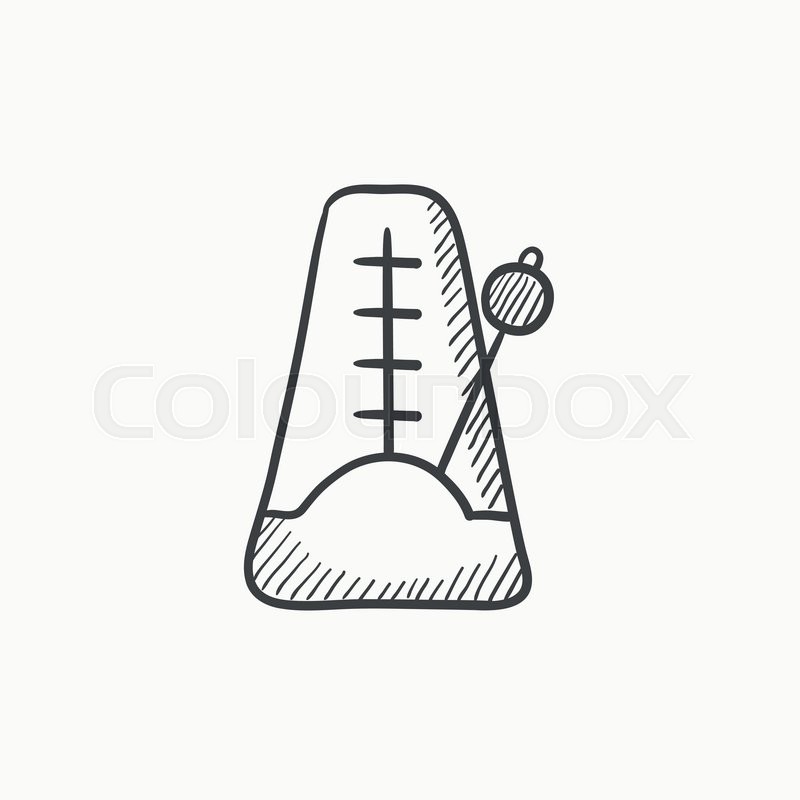 800x800 Metronome Vector Sketch Icon Isolated Stock Vector Colourbox