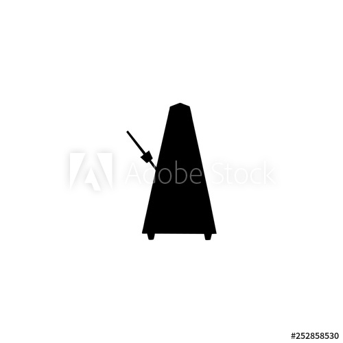 500x500 Metronome Icon Vector Metronome Sign On White Background