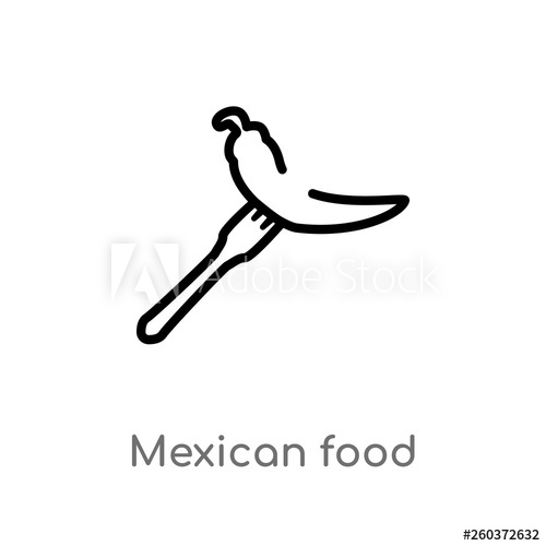 Outline Mexican Food Vector Icon Isolated Black Simple Line 500x500 Outline Mexican Food Vector Icon Isolated Black Simple Line