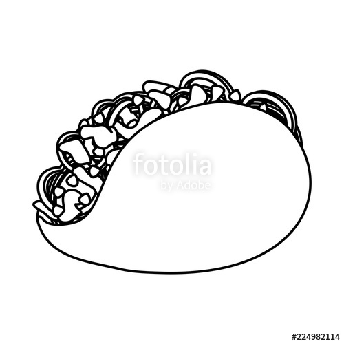 Taco Mexican Food Icon Stock Image And Royalty Free Vector 500x500 Taco Mexican Food Icon Stock Image And Royalty Free Vector